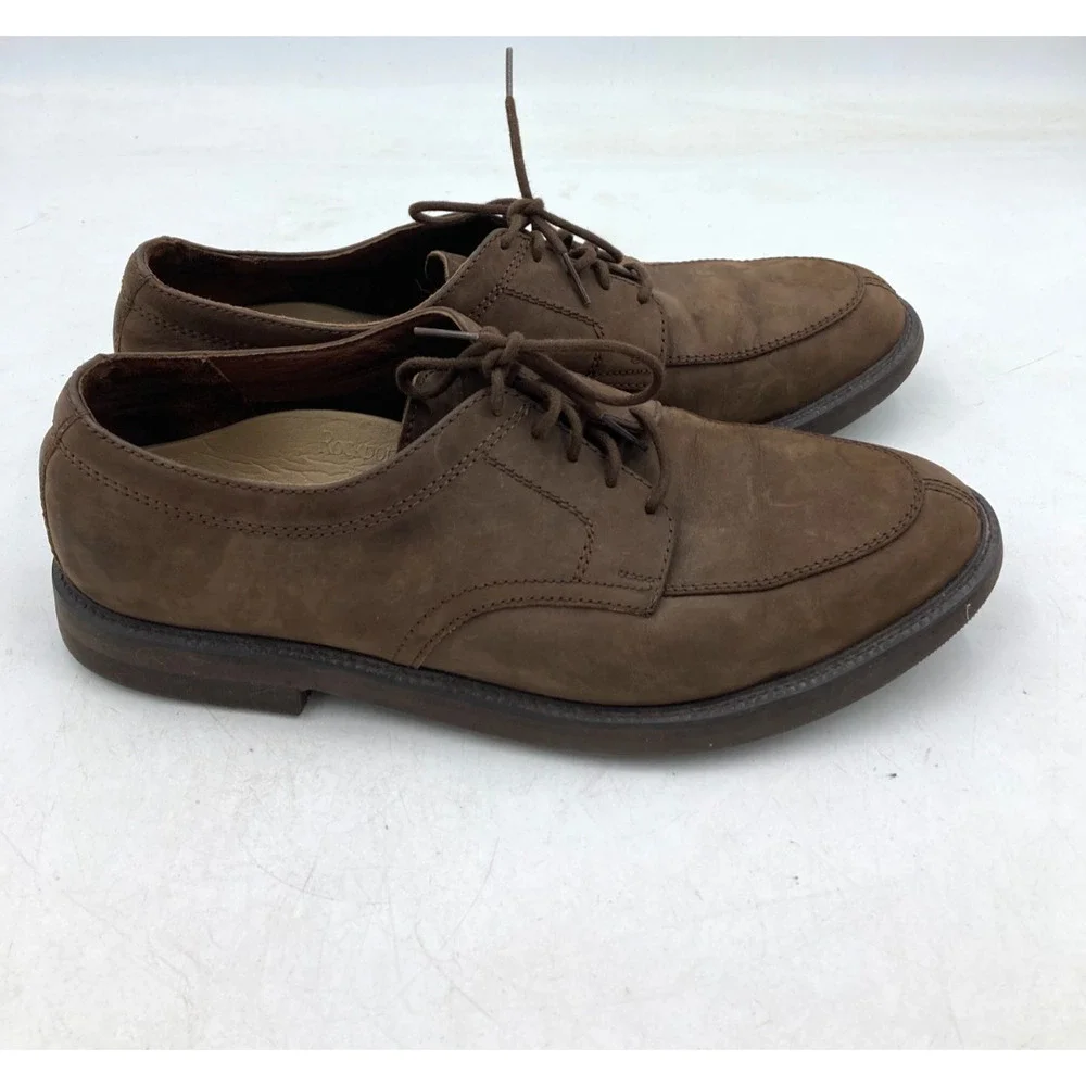 Rockport Mens‎ Suede Leather Oxfords Dress Casual Comfort Shoes Brown 11